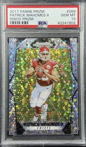PATRICK MAHOMES II PSA 10 2017 PANINI PRIZM FB #269 ROOKIE DISCO RC CHIEFS