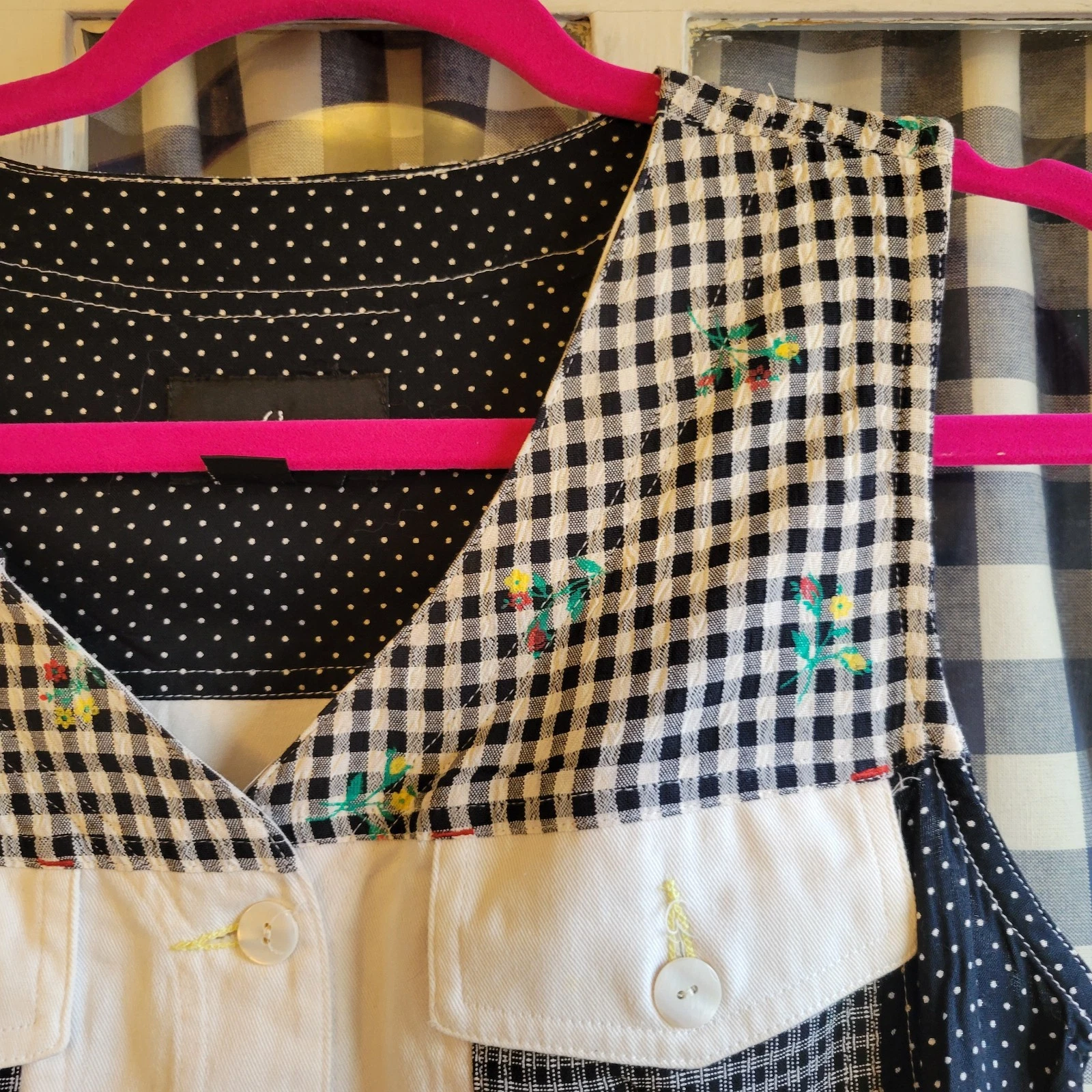 VETEMENTS Maxi abito donna Carole Miller Sport blu navy e bianco a pois taglia 4 vintage