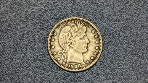 1908-S 25C Barber Quarter in nice collectible condition
