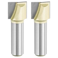 2pcs Bottom Cleaning Router Bit 3/4" Diameter 1/2" Shank Carbide Tipped Cutter