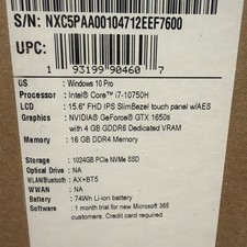 Acer ConceptD 3 Ezel CC315-72G-73DF 15.6" (1TB SSD, Intel Core i7 10th Gen