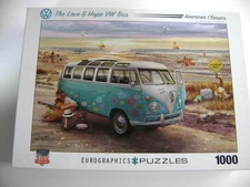 EUROGRAPHICS THE LOVE & HOPE VW BUS JIGSAW PUZZLE 1,000 PCS COMPLETE VOLKSWAGON