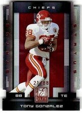 2008 Donruss Elite Tony Gonzalez Status #/88 #49