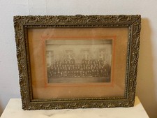 ANCIEN CADRE BOIS STUC DORÉ MOTIF FLORAL * 31 x 25 cm FEUILLURE 25,5 X 19,5 cm *