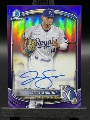 2025 Bowman Chrome Prospect Autographs Jac Caglianone #CPA-JCA Purple # /250