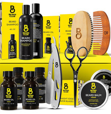 Beard Kit for Men - Grooming  Care Kit - Cedar  Sandalwood Oil, Cedar Balm, Sh
