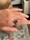 Sterling Silver Vintage Poison Ring with Purple Amethyst Size 7
