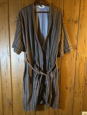 Vintage 80s Hemingway Point Striped Robe Made in USA One Size 36-46