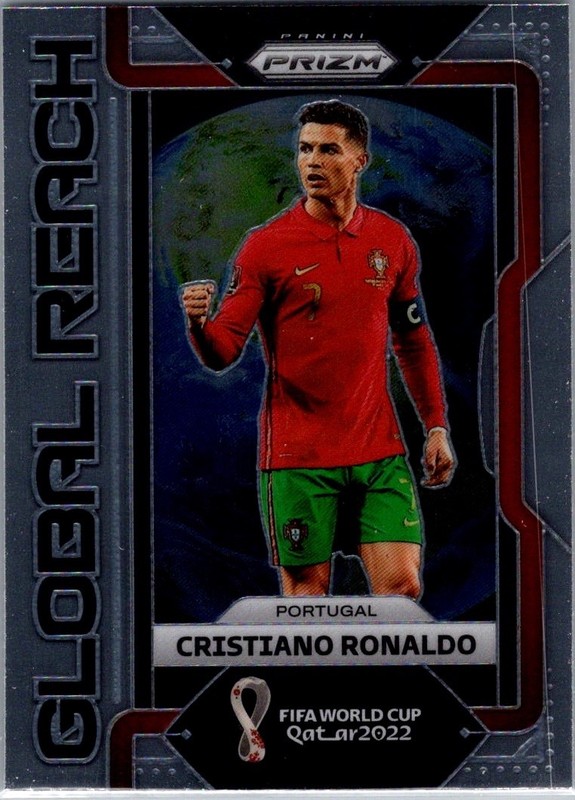 2022 Panini Prizm World Cup Base Global Reach #17 Cristiano Ronaldo Portugal