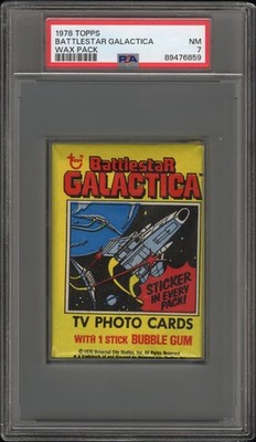 1978 Topps Battlestar Galactica Wax Pack PSA 7 NM