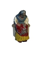 Vtg Manoil Lead Figure Farm Woman Washing Clothes 1.75" Tall GC