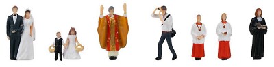FALLER 151610 Spur H0 Brautpaar mit Pfarrer Figuren