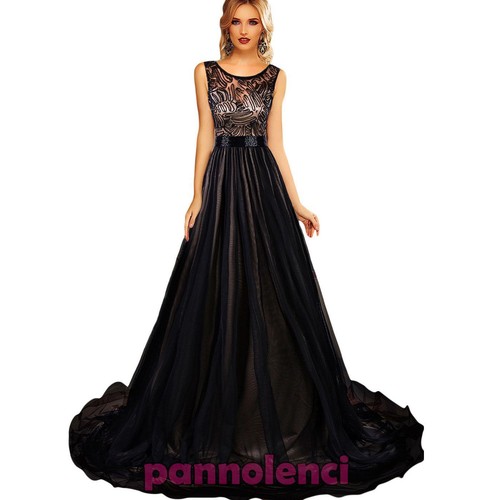 Vestito donna abito lungo scollato diciottesimo elegante cerimonia DL-1946  | eBay