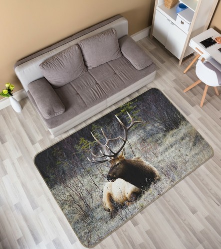 3D Wild Elk Antlers O7391 Animal Non Slip Rug Mat Elegant Photo Carpet ...