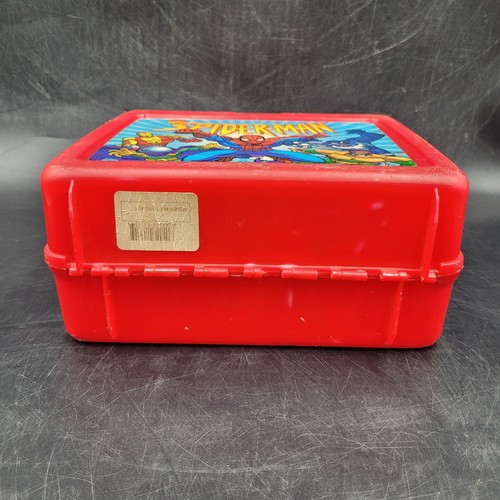 Vintage 1995 The Amazing Spider-Man Marvel Red Plastic Lunchbox w/ Thermos - Picture 6 of 15