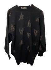 VTG Escada By Margaretha Ley Black Knit Long Sweater Women Size EU 36 /US Med