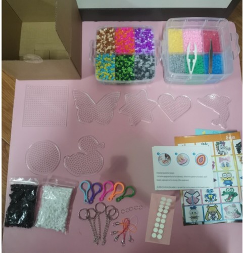 10600er Bügelperlen Set, Steckperlen mit Aufbewahrungsbox, Bügelperlen Platten - Bild 17 von 22