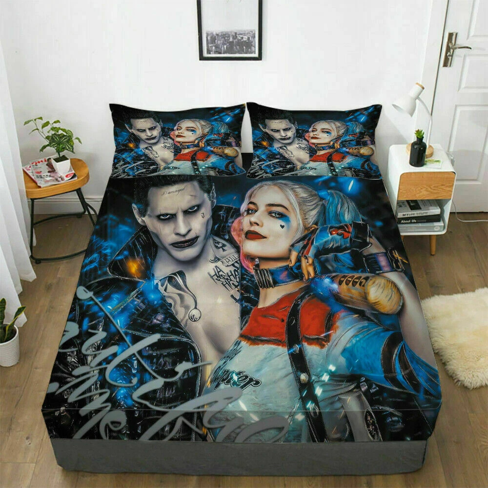 Harley Quinn Deep Pocket Fitted Bedding Set | Movie Bedding | Best Gift