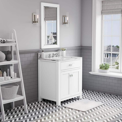 Water Creation Bath Vanity 30" Adjustable-Hinges, Adjustable Shelf in Pure White - Picture 5 of 9