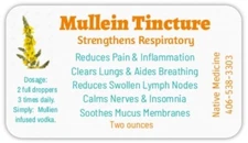 Mullein Tincture: Cleans,  Detoxes Lymph & Swollen Lymph Nodes