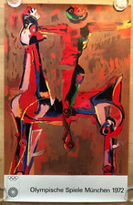 Plakat Poster Olympiade München Olympia 1972 - Marino Marini