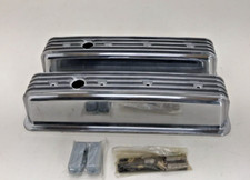 Polished Valve Covers Fin Finned Under Hood Accessory Mopar Chevrolet Olds Ford
