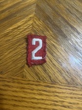 Boy Scouts of America BSA red And white Patch Pack Troop Number 2 Embroidered