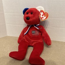 TY Beanie Baby - AMERICA - Red Bear