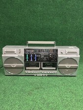 Sharp Gf-575zb Am/fm Stereo Radio Double Cassette Recorder Boombox Works!