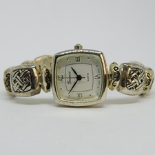GENEVA Silver Tone Quartz Analog Women's Watch Sz. 7 1/4" New Battery