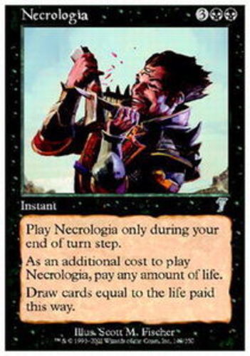 MTG magic cards 1x Necrologia 7th Edition NM-Mint, English