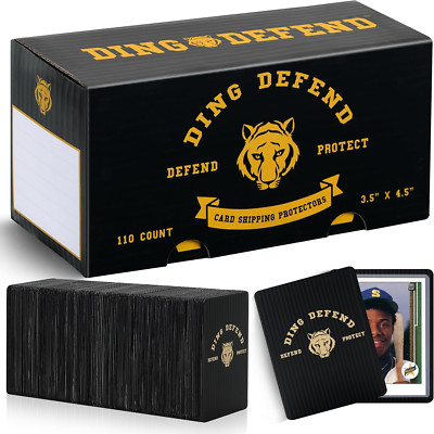 Ding Defend 110 Pack Trading Card Protectors - Hard Plastic Slab - Tiger Design 