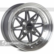 Circuit Performance Cp24 15x8 4x100 25 Gun Metal Wheels Rims Classic Jdm Style