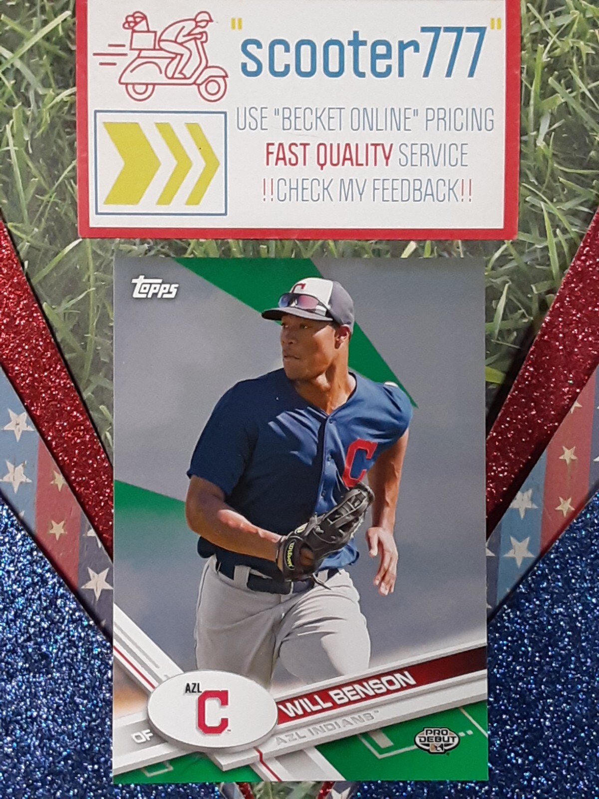 2017 Topps PRO DEBUT~#48⭐WILL BENSON⭐*Debut RC 《"GREEN"》#/99~GUARDIANS ➡️ REDS