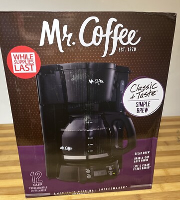 Mr. Coffee 12-Cup Programmable Coffee Maker Black Automatic Timer BVMC-EVX NIB