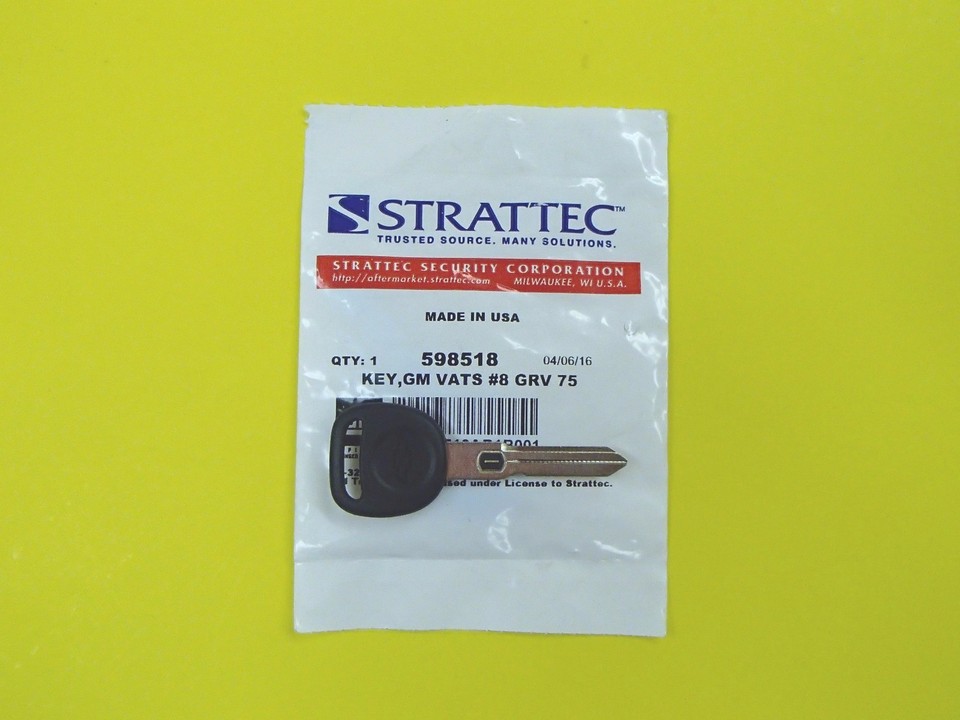Strattec 598523 #13 Chevrolet Corvette Double Sided VATS Key