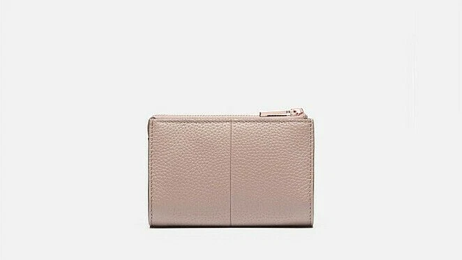 NEW MIMCO Everly Small Pouch Clutch Balsa Mocha Pebbled Leather