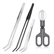 Pet Feeding Tweezers Clamp NonSlip Catching Tool Clear Catcher For Reptiles