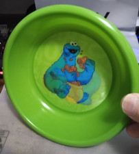 Cookie Monster 2012 Sesame Street Workshop Red Plastic Bowl Lenticular Toddler