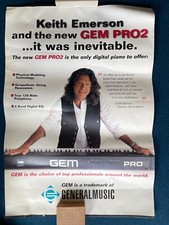 KEITH ERMERSON: ORIGINAL PROMO POSTER  GEM PRO2 PIANO CA 1997