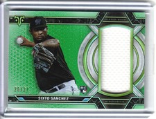 2021 Topps Triple Threads Sixto Sanchez Emerald Green Rookie Jumbo Patch /27 RC