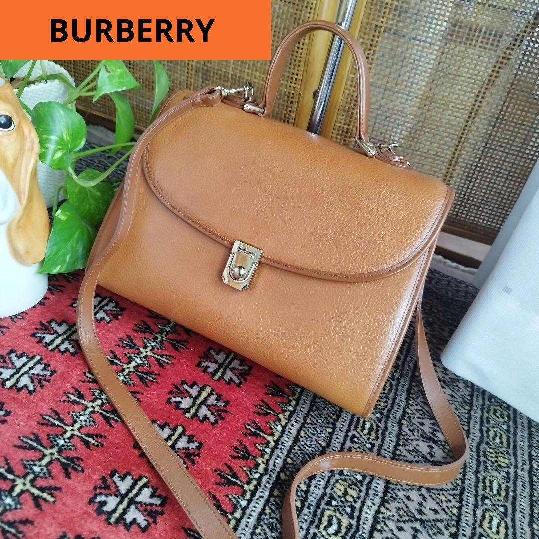 Burberry Shoulder Bag Nova Check Leather Brown Authentic F0911626