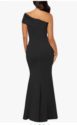 Sexycherry XXL Black One Shoulder Formal Maxi Dress Mermaid Solid Evening  Gown | eBay