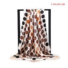 Women's Hijab Scarf Silk-Satin Square Head Shawl Scarfs 35" 35"
