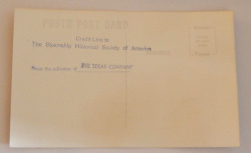 Steamship Steamer SOUTH AMERICA real photo postcard RPPC Texas Co tanker - Picture 2 of 2