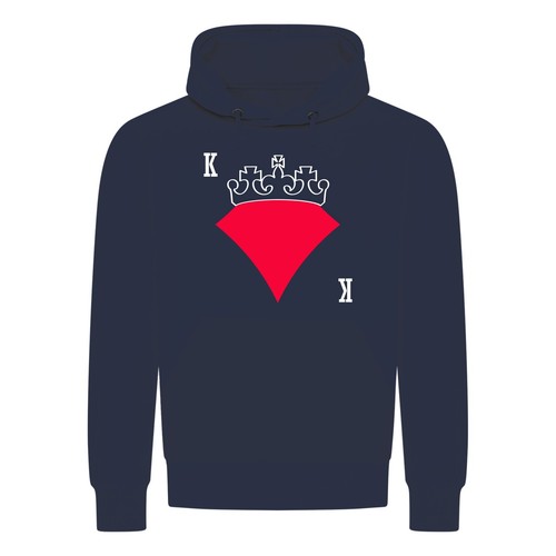 Karo König Kapuzenpullover - Karten Poker Skat Texas Holdem No Limit Royal Flush - Bild 10 von 11