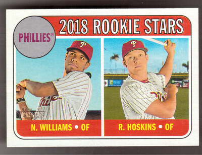 2018 TOPPS HERITAGE #206 RHYS HOSKINS / NICK WILLIAMS ROOKIE