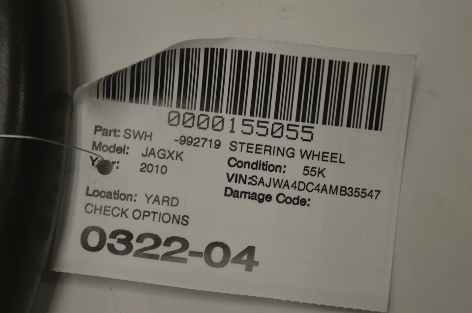 Volante Jaguar XKR 2010-2011 cuero negro con palanca de cambios e interruptor OEM Foto 3 de 3