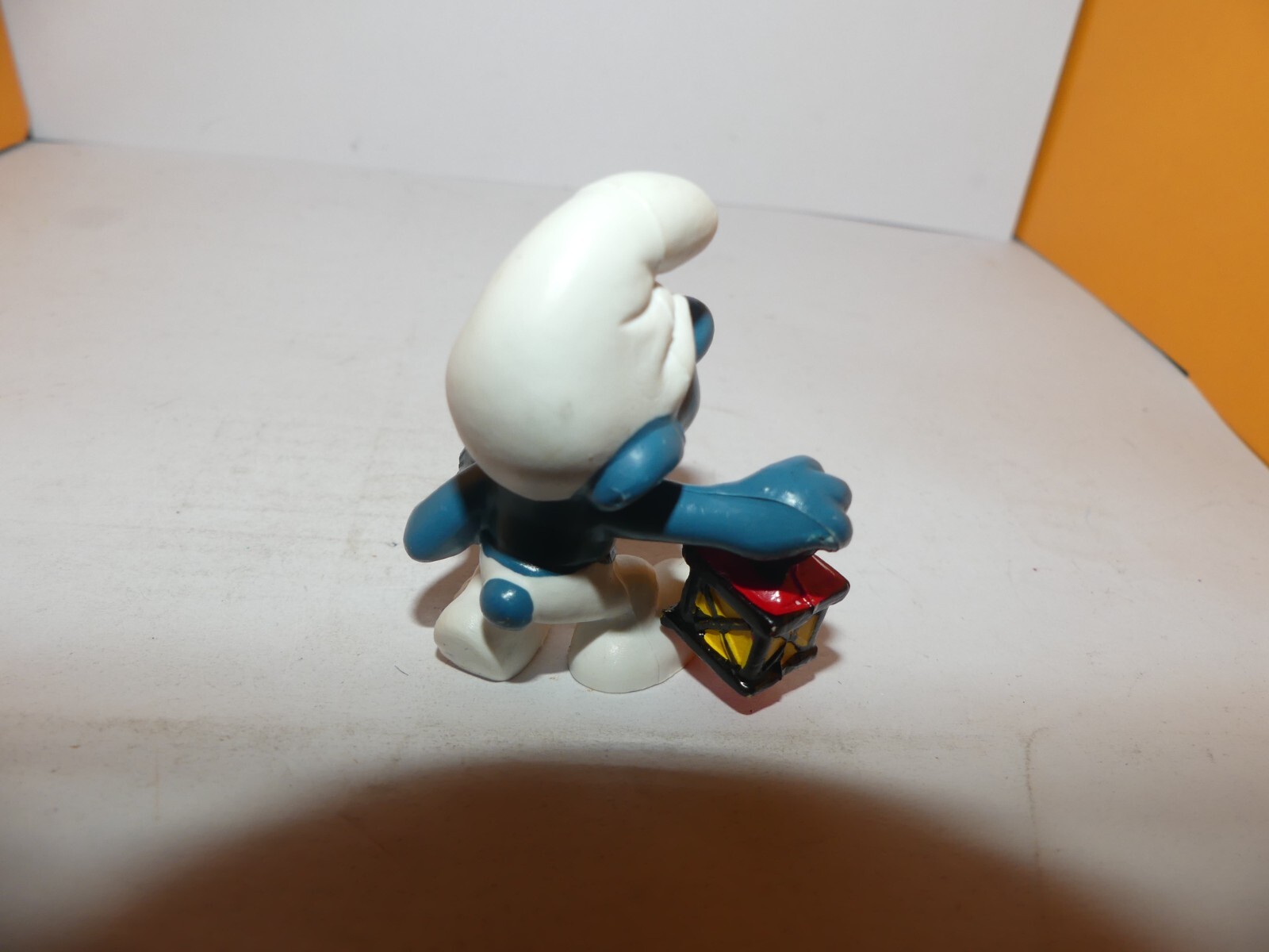 Figurine Schleich Schtroumpf à La Lanterne – Vintage Des Années 70-80, Occasion, En PVC, Collection BD
