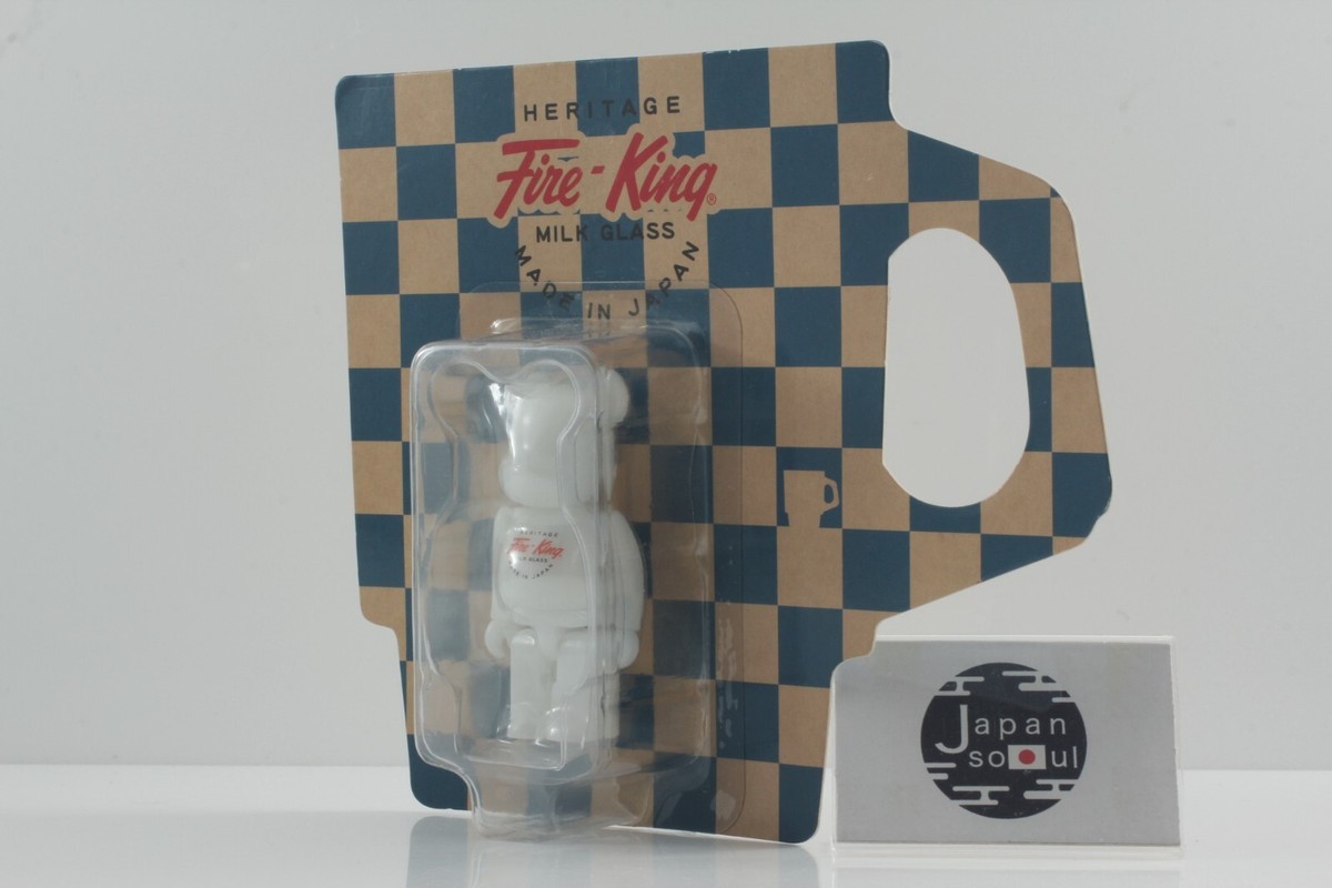 Bearbrick 1000% FIRE King Milk Glass Jade-Ite - Édition 2015 Medicom - Neuf